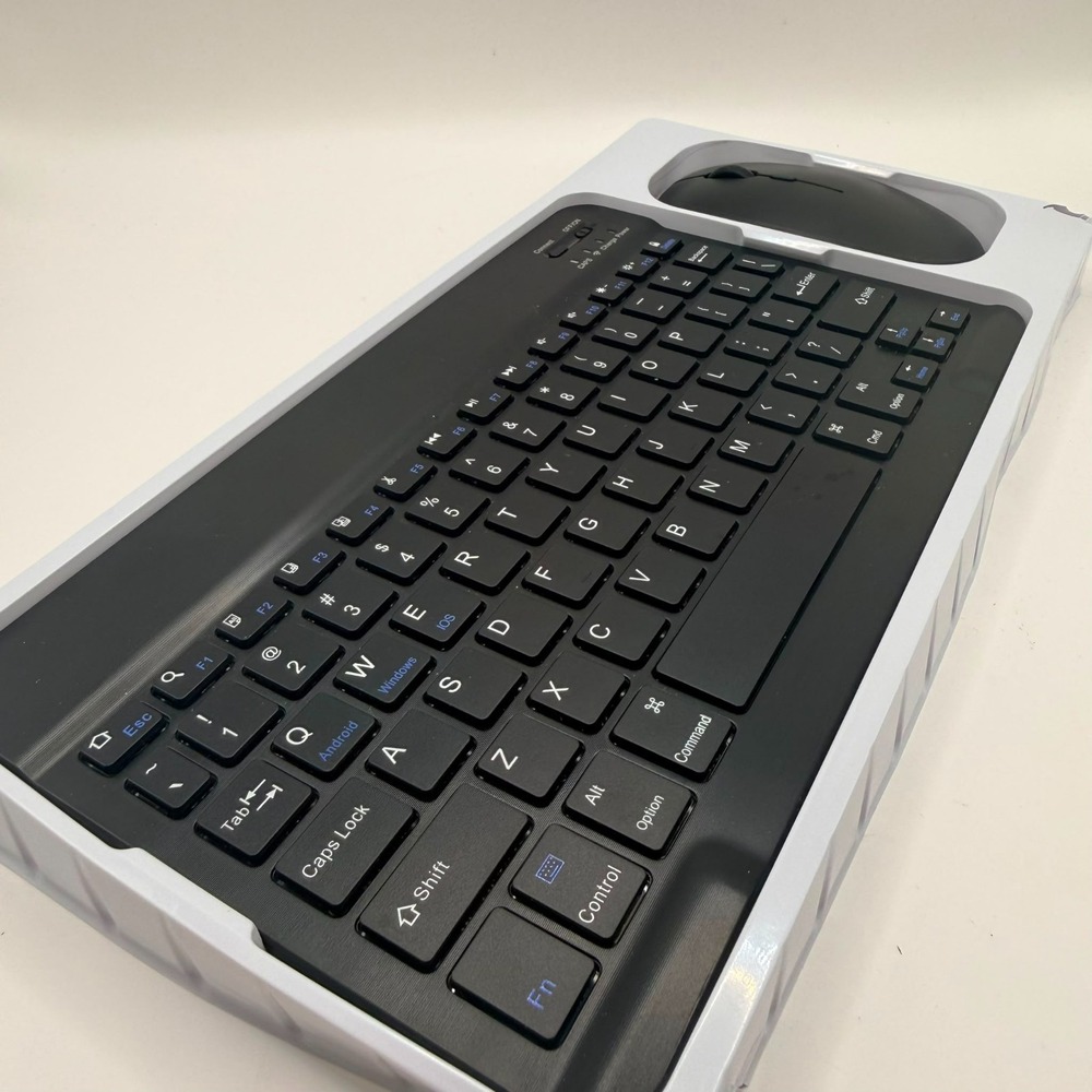 Wireless Bluetooth Mouse & Keyboard Kit Rechargeable Black - Tested Working